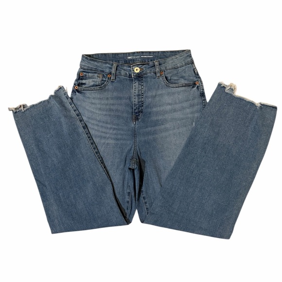 INC International Concepts High Rise Straight Leg Distressed Jeans Size 10 - Picture 5 of 8